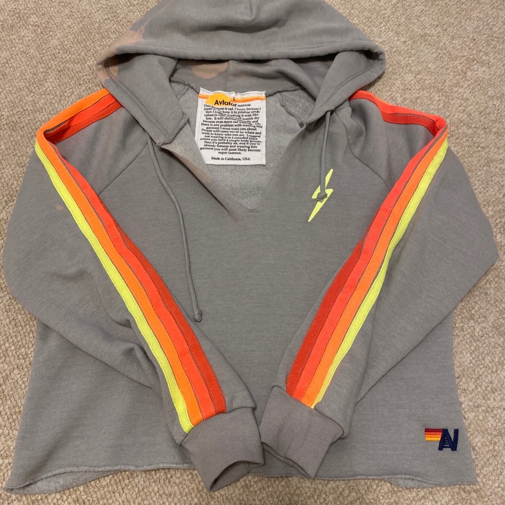 Aviator nation cropped sweatshirt